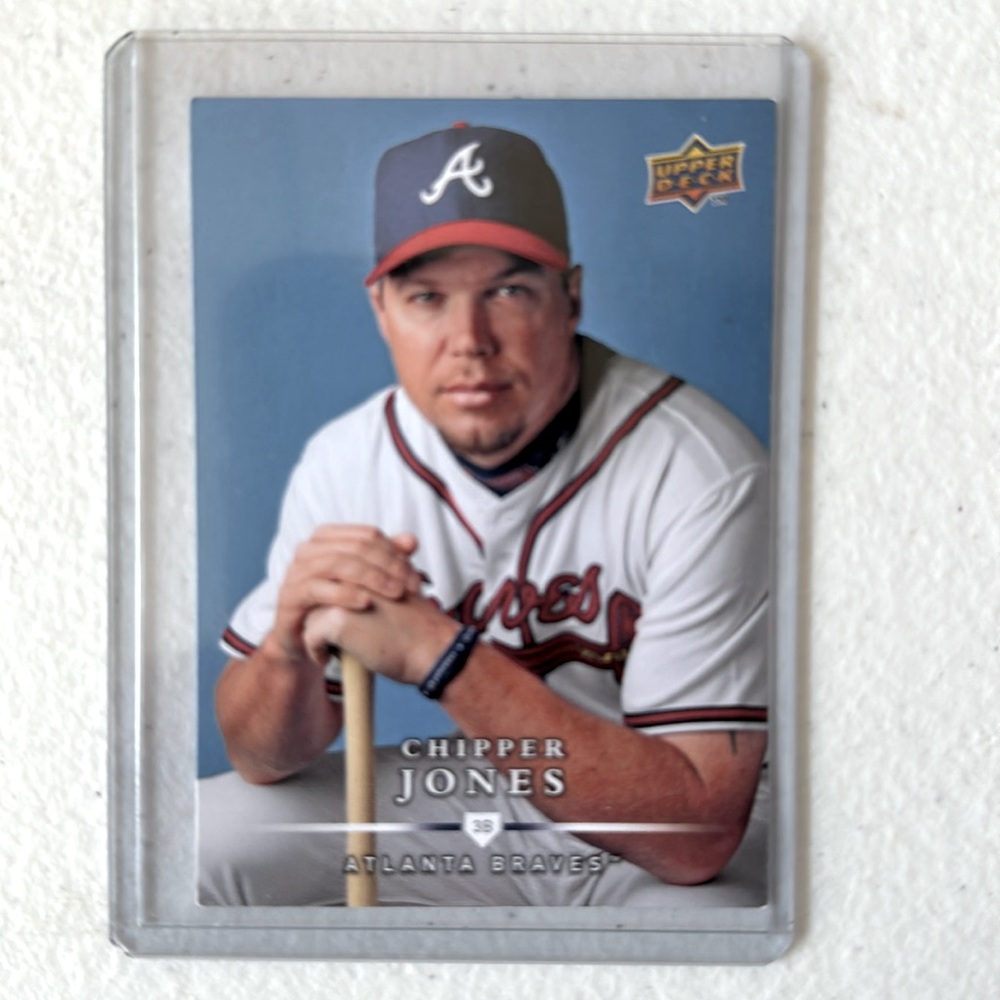 NEW 1st Edit. Upper Deck Chipper Jones 2008 card 305 in hard protective sleeve